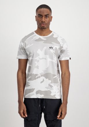 Alpha Industries T-Shirt ALPHA INDUSTRIES Basic T-Shirt SL Camo, Herren, Gr. 3XL, weiss (wei&szlig; camo), Obermaterial: 100% Baumwolle, Shirts T-Shirt