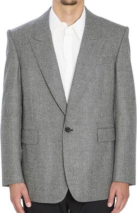 Saint Laurent Grey Single Breasted Blazer