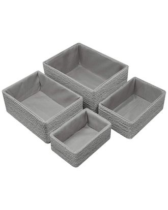 Sorbus Stackable Woven Baskets (Set Of 4)