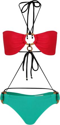 Amir Slama Bikini con dettaglio anello - Rosso
