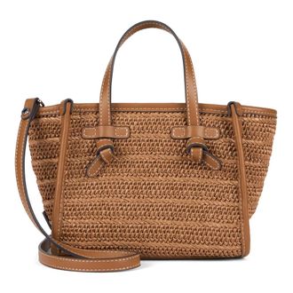 Gianni Chiarini Handbags, female, Brown, Size: ONE SIZE Marcella Mini Straw Woven Bag