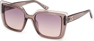 Guess Resin Frame Zonnebrillen - Dames - Zonnebrillen - Beige - 52 MM - Accessoires