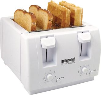Better Chef 4 Slice Dual-Control Toaster in White