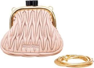 Miu Miu Pre-owned Leather clutches - Dames - Vintage Clutch - Roze - ONE Size - Leer - Vintage