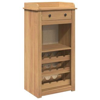 Berkfield Home Wine Cabinet Panama 57x40x111.5 cm Solid Wood Pine in Brown