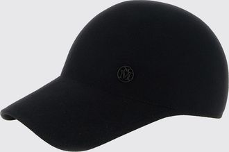 Maison Michel Wool Felt Baseball Cap with Metal Logo