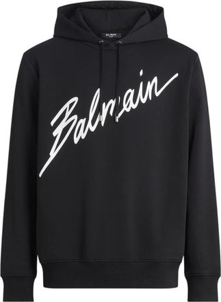 Balmain Signature Hoodie - Heren - Hoodies - Zwart - XL - Katoen - Hoodies & sweatvesten