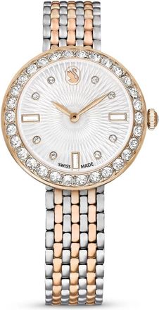 Swarovski Elegante Ros&eacute;gouden Dameshorloge - Dames - Horloges - Roze - ONE Size - Accessoires
