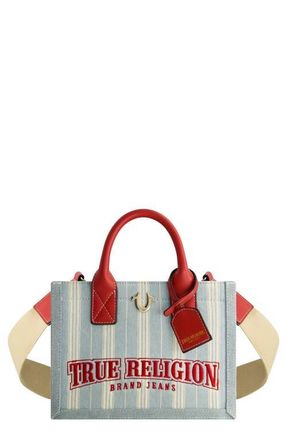True Religion Denim Stripe Modern Tote at Nordstrom