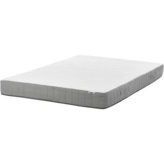 Beliani Colch&oacute;n De Muelles Ensacados Con Asas Relleno De Espuma Viscoel&aacute;stica Refrescante Duro Firmeza Alta Funda Extra&iacute;ble 7 Zonas Acolchado 140 X 200 Cm Flu