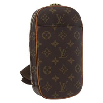 Louis Vuitton Pre-owned Cross Body Bags, female, Brown, Size: ONE SIZE Pre-owned Pochette Gange Shoulder Bag