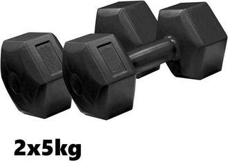 Trade Shop Trade Shop - Coppia Di Manubri In Vinile Da 5kg Ognuno Manubri Pesi Palestra Fitness Sport