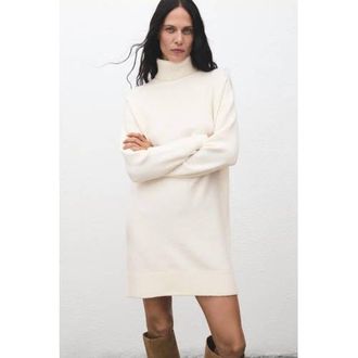 Mango mini jurk ecru
