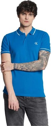 Calvin Klein Slim Polo - Heren - Polos - Blauw - XS - Katoen - Tops