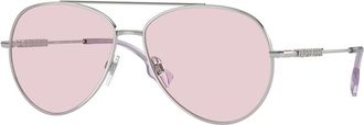 Burberry BE3147 1005P5 Womens Sunglasses Silver Size 58