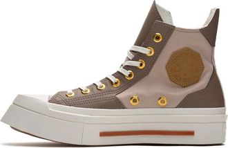 Converse Luxe Vierkante Hi-Top Sneakers - Dames - Sneakers - Bruin - 37 1/2 EU - Schoenen