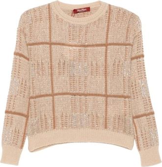 Max Mara Jersey de corte boxy - Knitwear - Mujer - Beige - M