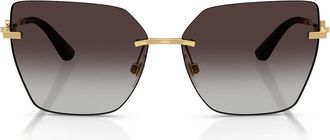 Dolce & Gabbana Sunglasses Dg2321 02/8 G Gold/Smoky Gray Gradient Women