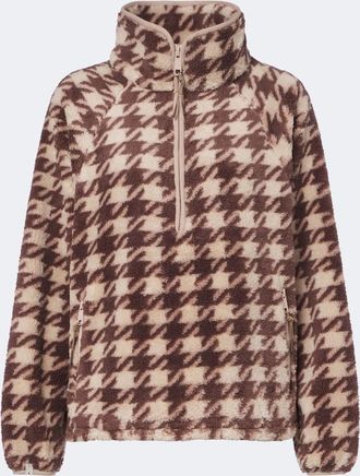 The Upside Palacio Harlow houndstooth fleece sweater