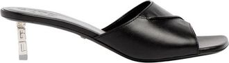 GCDS Sandali In Pelle - Dames - Muiltjes - Zwart - 40 EU - Leer - Schoenen
