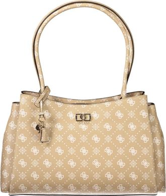 Guess Emelie Logo Bag - Dames - Schoudertassen - Beige - ONE Size - Tassen