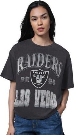 Starter Womens Starter Heather Black Las Vegas Raiders Oversized Hall of Fame T-Shirt at Nordstrom, Size Xx-Large