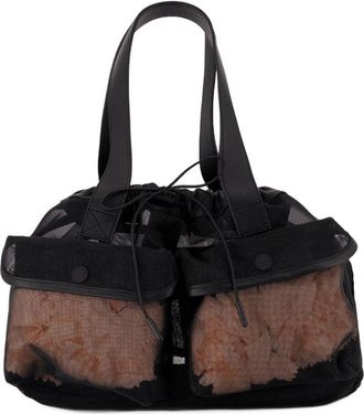 Simone Rocha Mini Sheer Stuffed Shopper Bag - Polyester - Black