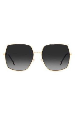 Carolina Herrera 60mm Gradient Square Sunglasses in Rose Gold at Nordstrom Rack