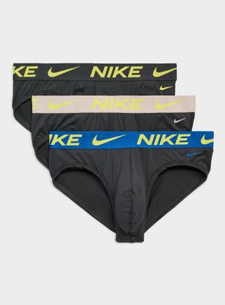 Nike Mens Neon logo waist briefs Essential Micro 3-pack