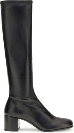 Prada Botas de Piel con Cordones y Suela Gruesa - Shoes - Mujer - Negro - 38 EU