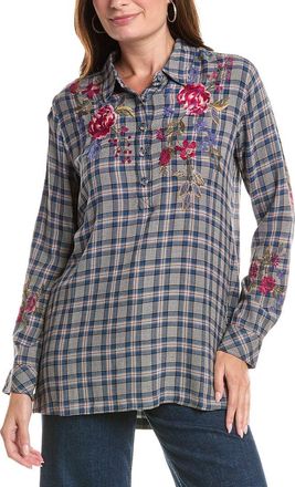 Johnny Was Side Button Henley Tunic