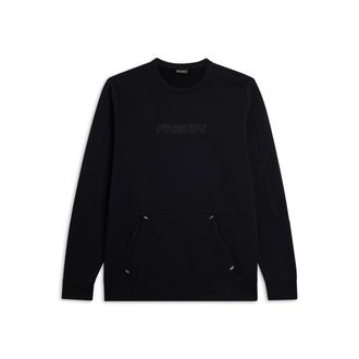 Freddy Felpa Uomo in French Terry con Tasca Marsupio Zippata