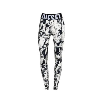 Diesel Printed Microfibre Leggings - Dames - Leggings - Zwart - M - Broeken