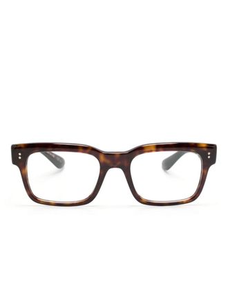 Oliver Peoples Occhiali rettangolari Hollis - Marrone
