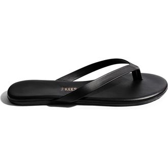 Tkees The Boyfriend Leather Flip Flop in Taro at Nordstrom, Size 7