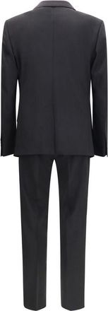Dolce & Gabbana Mens Black Wool Oves Aries Two-Piece Suit