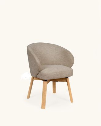 Koketto Home Silla giratoria de estilo n&oacute;rdico y en color taupe