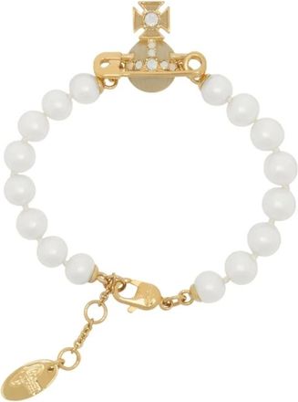 Vivienne Westwood Bracelets, female, Yellow, Size: ONE SIZE Kitty Pearl Bracelet