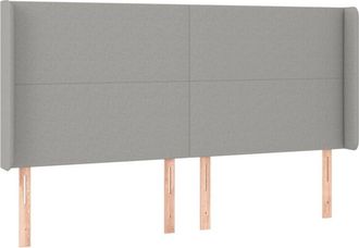 vidaXL Cabecero Con Led De Tela Gris Claro 163x16x118/128 Cm Vidaxl