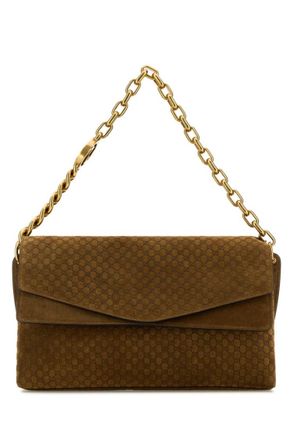 Gucci Brown Suede Large Shoulder Bag