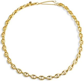 Madewell Puffy Mariner Link Necklace in Warm Gold at Nordstrom