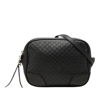 Gucci Pre-owned Vintage Crossbody Bag - Dames - Pre-owned - Zwart - Maat: ONE Size Leer