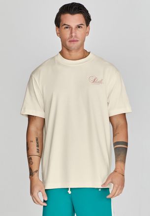 Siksilk Camiseta Gr&aacute;fica Ecru para Hombre L