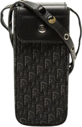 Dior Pre-owned Canvas Crossbody Bag - Dames - Vintage Schoudertas - Zwart - ONE Size - Leer - Vintage