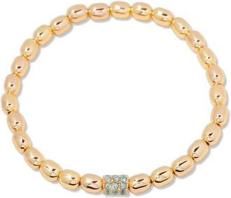 Brook & York Brei Birthstone Beaded Stretch Bracelet in Gold December at Nordstrom