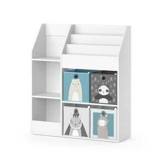 Vicco Estanter&iacute;a Infantil Luigi, Blanco, 100.4 X 114.2 Cm Con 4 Cajas Plegables (gris) Vicco