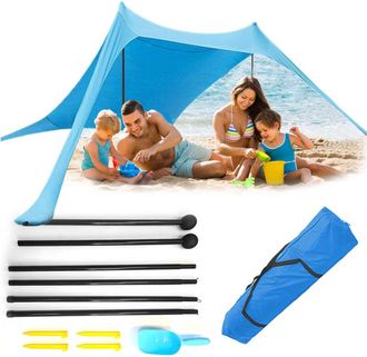 OEM Toldo De Lona De Playa Grande, Toldo, Parasol, Conjunto De Sombra De 2 X 2 M