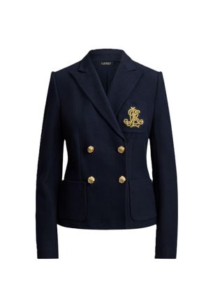 Ralph Lauren Tailored Double-Breasted Crest Blazer