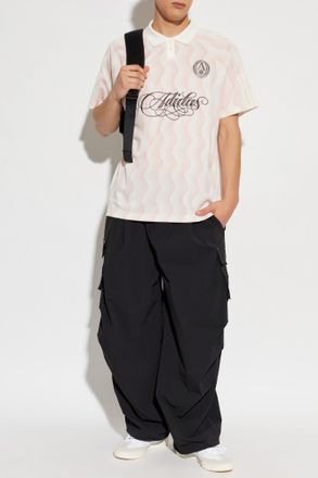 adidas Polo With Logo, Mens, Pink