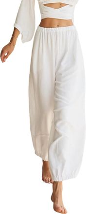 Just Bee Queen Malibu Lounger Pants In White
